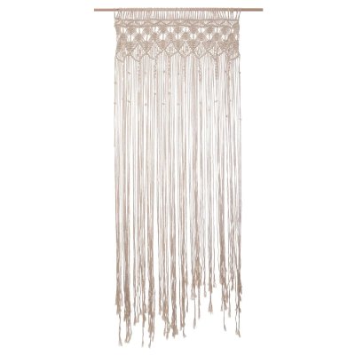 Rideau &agrave; fil design macram&eacute; Rituality - L. 90 x H. 200 cm - Beige