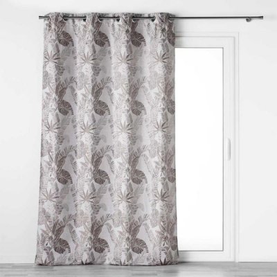 Rideau a oeillets 140 x 260 cm jacquard faggy Taupe