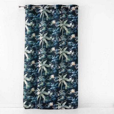 Rideau a oeillets 140 x 260 cm polyester imprime fabulous Bleu