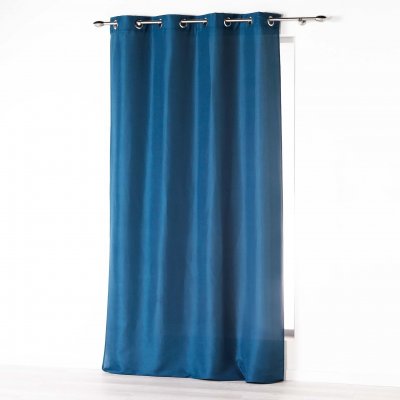 Rideau a oeillets 140 x 280 cm microfibre unie absolu Indigo