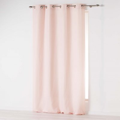 Rideau a oeillets 140 x 280 cm microfibre unie absolu Rose pale