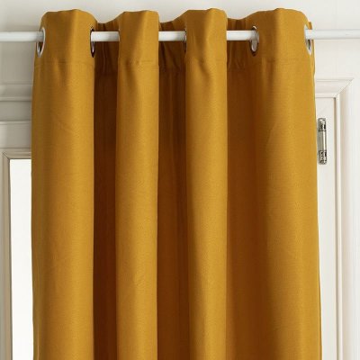 Rideau isolant jaune moutarde Isa 140x260 Atmosphera