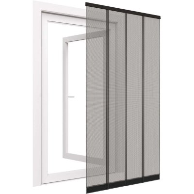 Rideau moustiquaire de porte en pvc gris 100 x h.220 cm