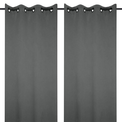 Rideau Occultant Uni 210gr/m2 - Anthracite - 140 x 280 cm