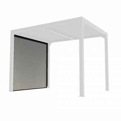 Rideau pergola bioclimatique lat&eacute;ral 2,40m