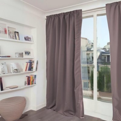 Rideau phonique occultant et thermique moondream galon fronceur 140 x 260 cm