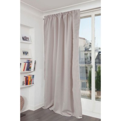 Rideau phonique thermique occultant gris 140x260