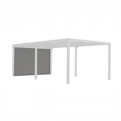 Rideau pour pergola bioclimatique gris per bi r36