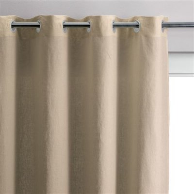 Rideau stonewashed Zeff en lin naturel 140 x 280