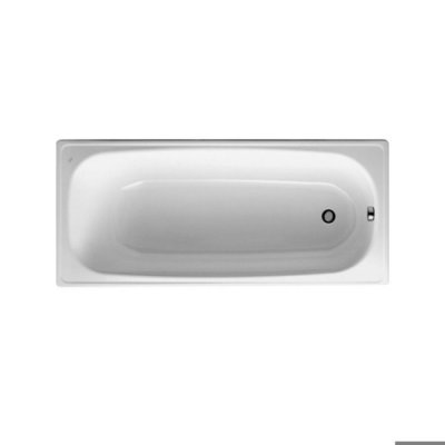 Riga Baignoire droite 160 x 70 cm en acier &eacute;maill&eacute;, Blanc (H2340600000001)