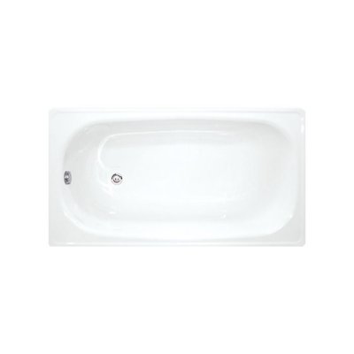 Riga Baignoire gain de place 130 x 70 cm en acier &eacute;maill&eacute;, Blanc (H2340300000001)