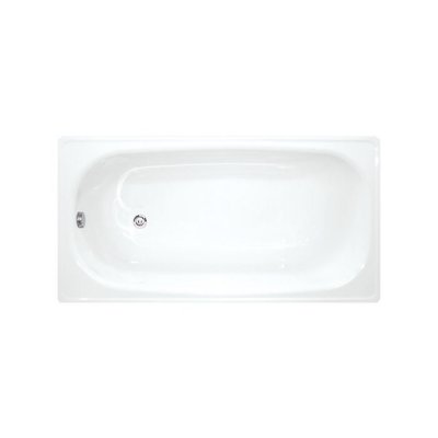 Riga Baignoire gain de place 140 x 70 cm en acier &eacute;maill&eacute;, Blanc (H2340400000001)