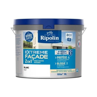 RIPOLIN  PROTECTION EXTREME FACADE BLANC Mat 10 L