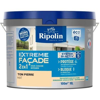 RIPOLIN  PROTECTION EXTREME FACADE TON PIERRE Mat 10 L
