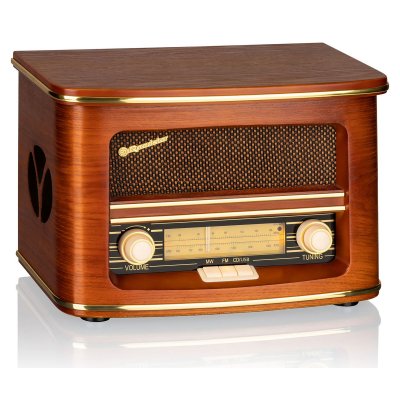 ROADSTAR  HRA-1500UEMP Vintage Radio CD Portable USB/AUX Bois