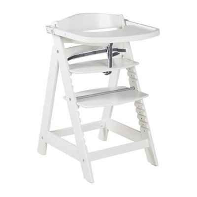 ROBA  Chaise Haute &Eacute;volutive ""Sit Up Click et Fun"" + Plateau Repas Amovible - Bois Laqu&eacute; Blanc