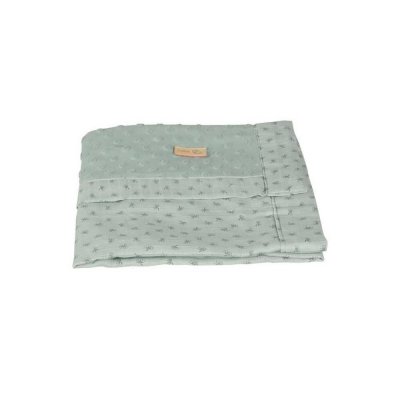 ROBA  Couverture B&eacute;b&eacute; Bio "Lil Planet" 80x80 Cm Certifi&eacute; Gots - Motif Pois - Vert