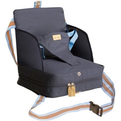 ROBA  Si&egrave;ge R&eacute;hausseur B&eacute;b&eacute; - Gonflable pour Maison et Voyage - Gris-bleu