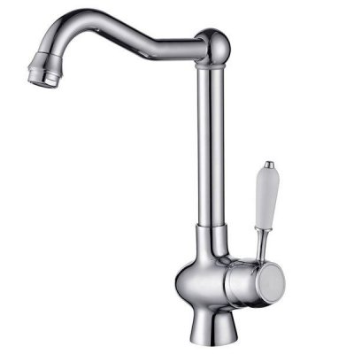 EDOUARD ROUSSEAU Robinet evier de cuisine mitigeur laiton chrome design retro bec haut