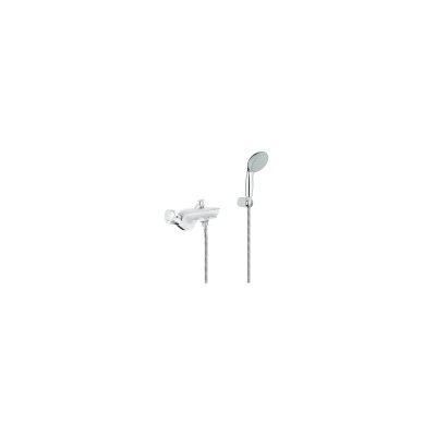 GROHE Robinet melangeur monotrou bain douche costa l Chrome et blanc 