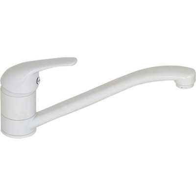 EDOUARD ROUSSEAU Robinet mitigeur de cuisine evier blanc Bec long orientable