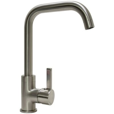 EDOUARD ROUSSEAU Robinet mitigeur inox brosse pour evier de cuisine bec haut butee economie eau