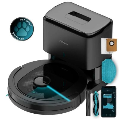 CECOTEC Robot Aspirateur - Conga - 8490 Ultimate - Navigation Laser - Vidange Automatique - 7000 Pa 