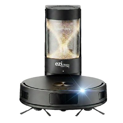 EZICLEAN Robot aspirateur laveur GYROSMART connect&eacute; avec base de vidage CyberFlow ULTRA