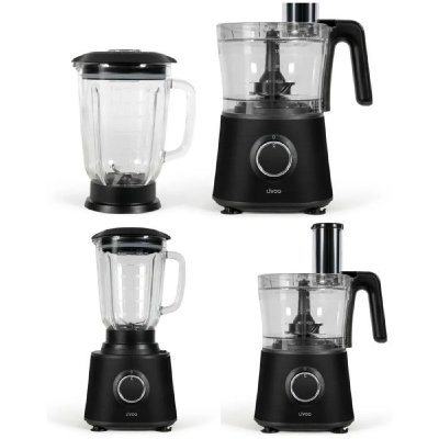 LIVOO Robot de cuisine multifonction - - 600 W - 1,5 L - 6 accessoires inclus