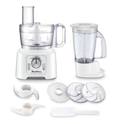MOULINEX Robot multifonction  FP544111 Double Force Compact 800 W Blanc 