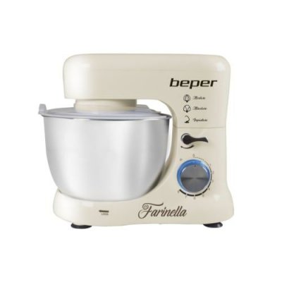BEPER Robot P&acirc;tissier BP.200 4.5L 1000W 220V Acier Inoxydable Cr&egrave;me