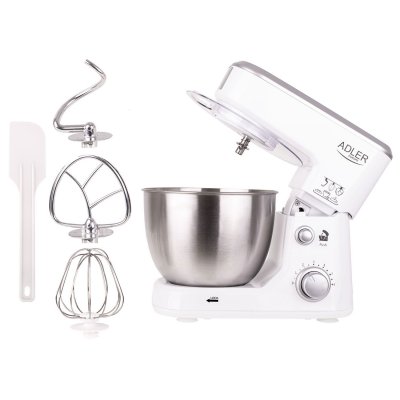 ADLER Robot patissier de 4l 1000w gris blanc