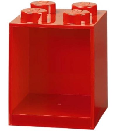 Room Copenhagen &Eacute;tag&egrave;re Brique 4 Boutons Lego, Rouge