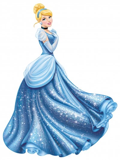 ROOMMATES  sticker mural Cendrillon paillet&eacute; vinyle 75 x 101,5 cm