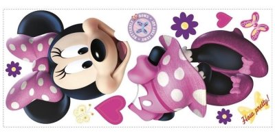 ROOMMATES  stickers muraux Minnie Mouse vinyle 17 pi&egrave;ces