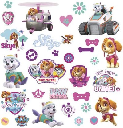 ROOMMATES  stickers muraux Paw Patrol vinyle 30 pi&egrave;ces