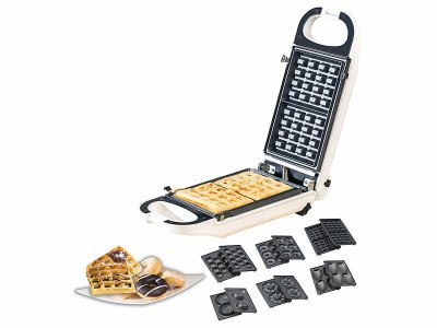 ROSENSTEIN & SOHNE Rosenstein & S&ouml;hne : Gaufrier 700 W avec rev&ecirc;tement antiadh&eacute;sif CM-550 