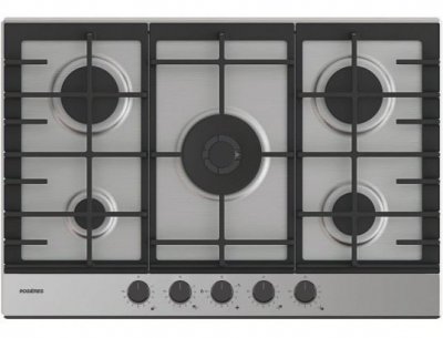 ROSIERES  - Plaque gaz RHG75WC5X, largeur 75 cm, 5 foyers, Thermocouple