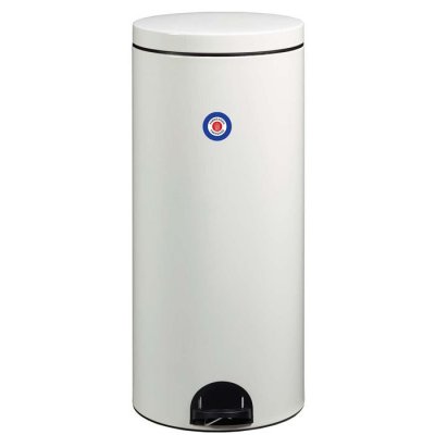ROSSIGNOL  - Poubelle de cuisine &agrave; p&eacute;dale 30L elora - Blanc