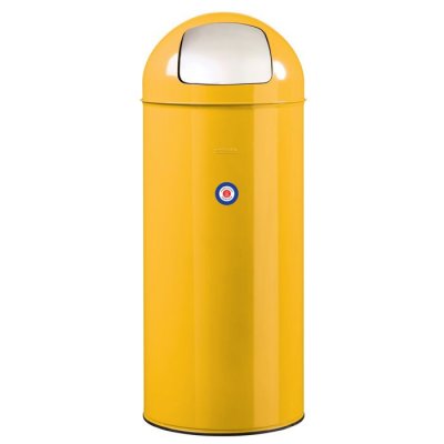 ROSSIGNOL  - Poubelle de cuisine &agrave; trappe 45L vintage - Jaune moutarde