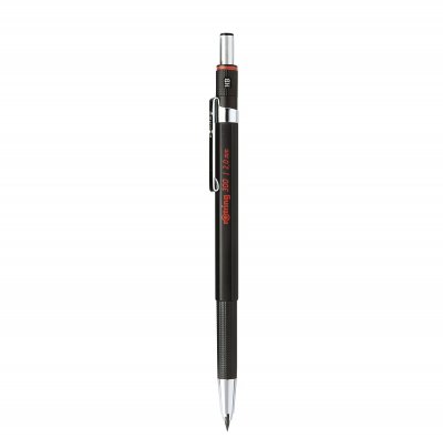 ROTRING Lot de 3 Portemines H&eacute;xagonal 300 mine 2 mm Noir