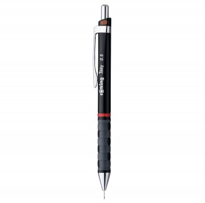 ROTRING  Porte-mines fin Tikky 0,5 mm, noir - Lot de 4