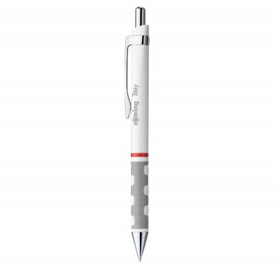 ROTRING  Stylo &agrave; bille r&eacute;tractable Tikky, blanc - Lot de 3