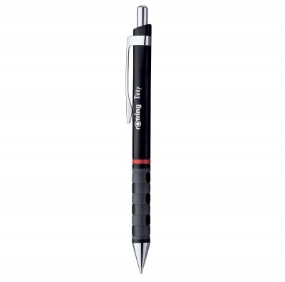 ROTRING  Tikky Stylo Bille L&eacute;ger Avec Grip En Caoutchouc, Corps Noir