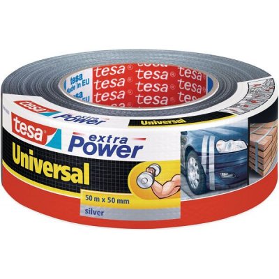 TESA Rouleau de toile adh&eacute;sive renforc&eacute;e  - 50 mm x 50 m - coloris gris