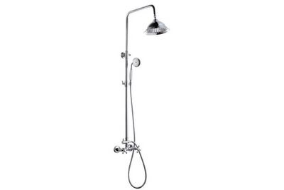 EDOUARD ROUSSEAU ROUSSEAU Colonne de douche avec robinet m&eacute;langeur Retro - Chrome