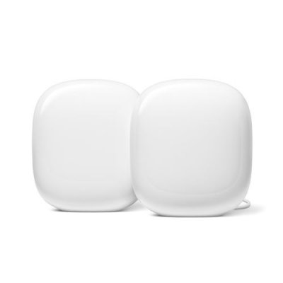 GOOGLE Routeur  Pack de deux routeurs Nest Wifi Pro, Wi-Fi 6E, Neige