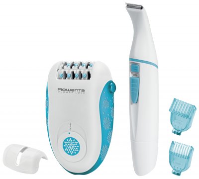 Rowenta EP2851F0 Epilateur electrique Flower Love Blanc/Bleu