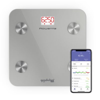 ROWENTA  Goodvibes LIFE BR9600 Carr&eacute; Argent P&egrave;se-personne &eacute;lectronique