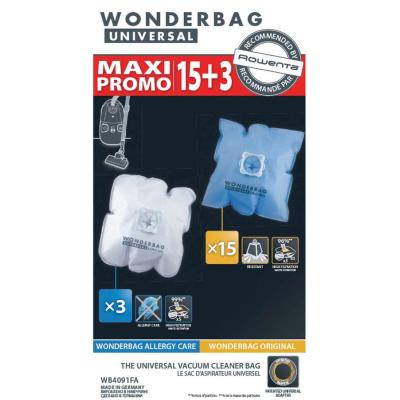 ROWENTA  Wonderbag WB4091FA Universal Sac pour aspirateur (pack de 18)